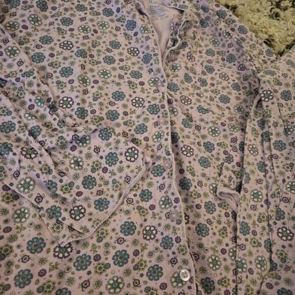 🌸 Penmans 100% Cotton Floral Pajama Set - Plus Size 2X EUC - Picture 3 of 4
